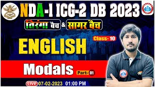 NDA 2023 English Classes  Modals in English Class  Indian Coast Guard DB English Classes [upl. by Belvia]