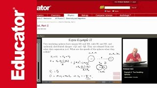 Physics Electric Potential Insulating Spheres [upl. by Arrol]