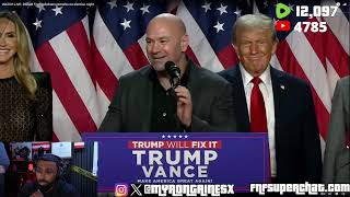 DANA WHITE PRAISES DONALD TRUMP IN SPEECH AFTER 2024 ELECTION WIN [upl. by Anaeirb]