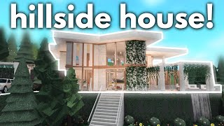 Building a HILLSIDE HOUSE in Bloxburg [upl. by Zetnas]