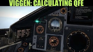 AJS37 Viggen Calculating QFE Tutorial  DCS WORLD [upl. by Ecilayram]