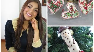 RECETA♡ Corazones navideños y Muñecos de nieve Navitips [upl. by Sherrill]