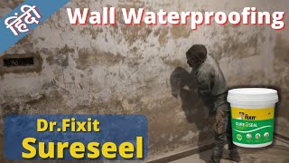 WALL WATERPROOFING  How to Repair Wall  How to Use Dr Fixit Sureseel  DAMP wall treatment  Damp [upl. by Hercule272]