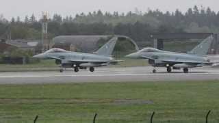 Eine Rotte Eurofighter EF 2000 beim Start in Wittmund beim JG 71 quotRichthofenquot [upl. by Nyletac]