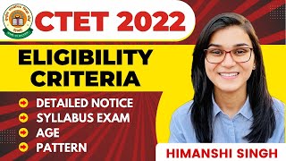 CTET Dec 2022  New changes Eligibility Criteria Age Exam Pattern Syllabus by Himanshi Singh [upl. by Sissel]