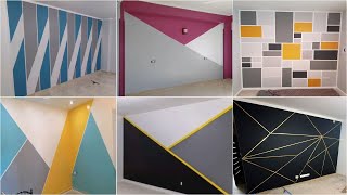 100 Geometric Wall Painting Designs Ideas 2024  Geometric Accent Wall Paint  Wall Painting Design [upl. by Kariv]