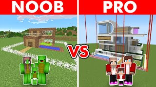 Minecraft NOOB vs PRO SAFEST SECURITY HOUSE BUILD CHALLENGE TO PROTECT FAMILY [upl. by Carbone]