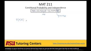 Conditional Probability and Independence 1 [upl. by Nodrog]