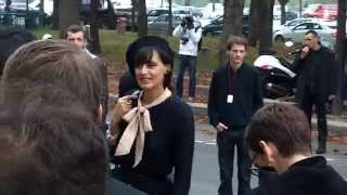 Ines De La FRESSANGE  Paris Fashion Week Octobre 2013 Chanel show [upl. by Ailet]