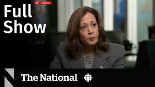 CBC News The National  Kamala Harris meets the press [upl. by Aleekat153]