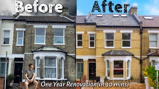 1 YEAR in 30 minutes RENOVATING an OLD LONDON VICTORIAN TERRACED HOUSE into DREAM HOME [upl. by Bink]