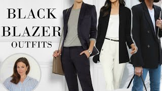 Black Blazer Outfit Ideas  Fashion Over 40 [upl. by Pauwles797]