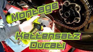 Montage Kettensatz Ducati  Italobike Performance [upl. by Bowrah564]