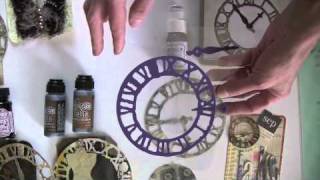 Tim Holtz Sizzix Weathered Clock Die by BlueMoonScrapbooking [upl. by Jarvis187]