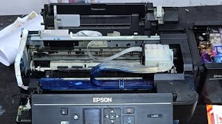 Epson printer Wash service Head problem Head Nozzle Check Report print Clear [upl. by Erda]