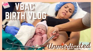 Successful VBAC Unmedicated Positive Labor and Delivery Vlog EMOTIONAL  Oh Mother [upl. by Oiramat828]