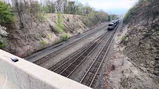 Norfolk Southern Railroad SD70ACU Lite Helpers Altoona Pennsylvania 4242024 [upl. by Mulderig]