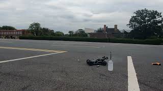 Aggressively Running HSP Nitro RC Buggy On Road [upl. by Amadeus769]