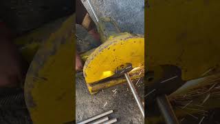 Steel Shaft Cutting in Diamond Cutter shortvideos machinary machine [upl. by Aicenod838]