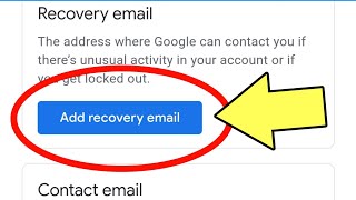 Add Recovery Email Kya Hota Hai  What Is Add Recovery Email [upl. by Aracal]