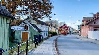 Sweden Small Town Walks Malmköping Picturesque late 18th century town on a sunny autumn day [upl. by Teddi921]