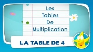 Comptines pour enfants  La Table de 4 apprendre les tables de multiplication [upl. by Ahsha]