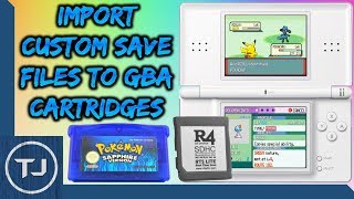 Import Custom Save Files To GBA Cartridges Using R4 Card [upl. by Aneeled]