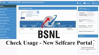 How to Check BSNL Broadband Usage  New Selfcare Portal [upl. by Ellehcen]