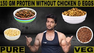 150 grams protein vegetarian diet 150 gm protein veg diet indian [upl. by Harlow]