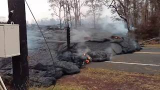 Kilauea eruption active pahoehoe lava from fissure 6 with Bill 620 AM May 21 2018 [upl. by Bak]