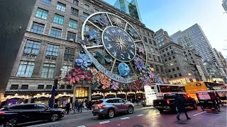 LIVE 2023 Saks Fifth Avenue Holiday Light Show  Dior Carousel of Dreams [upl. by Demb]