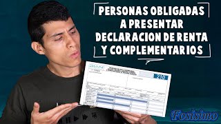 Como saber si estoy obligado a declarar renta YO TE LO EXPLICO [upl. by Hanala]