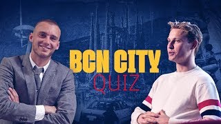 BARCELONA CITY QUIZ  Frenkie de Jong challenged by Jasper Cillessen [upl. by Lynus]