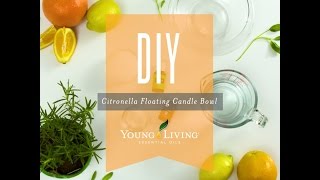 DIY Citronella Essential Oil Floating Candle Jar  Young Living Essential Oils [upl. by Enitnemelc]