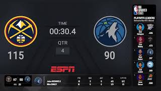 Denver Nuggets  Minnesota Timberwolves  NBAPlayoffs presented by Google Pixel Live Scoreboard [upl. by Adnaw]