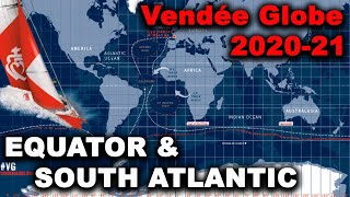 Обзор 2 Vendée Globe 20202021 Экватор и Южная Атлантика [upl. by Evans]