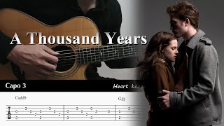 A Thousand Years  Christina Perri  Fingerstyle Guitar TAB Chords Easy [upl. by Mooney]