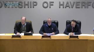 Haverford Township Zoning Hearing Board Meeting  November 21 2024 [upl. by Edholm]