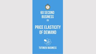 Price Elasticity of Demand PED  60 Second Business [upl. by Ahron608]