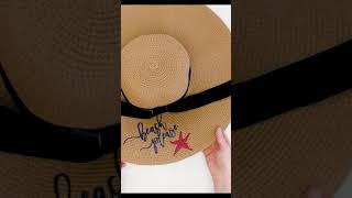 How to Apply HTV to a Beach Hat 🏖 [upl. by Dolorita145]