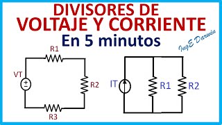 Divisores de VOLTAJE y CORRIENTE  Resumen claro y preciso  Clase 2 [upl. by Nojid214]