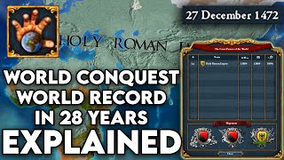 EU4 True One Tag World Conquest Speedrun in 1472 WR Explained [upl. by Kruger]