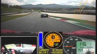 Ferrari 430 Scuderia vs Ferrari 458 Italia on the Mugello Circuit 2012 [upl. by Steve]