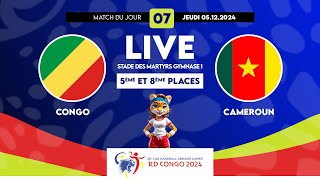 JOUR 7  🇨🇬 CONGO vs 🇨🇲 CAMEROUN  26éme CAN HANDBALL SENIORS DAMES KINSHASA 2024 [upl. by Etrem]