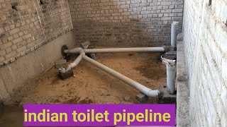 how to install toilet drainage pipeline  plumbing work kaise kare  toilet ka pipe fitting [upl. by Niabi]