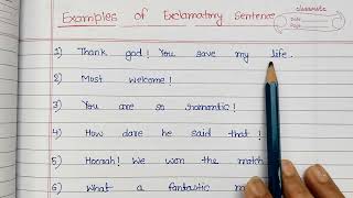 Examples of Exclamatory Sentence [upl. by Lemra]