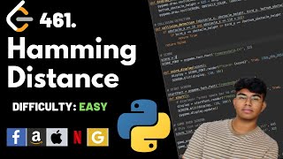 Hamming distance  Leet code 461  Theory explained  Python code  July day 5 code challenge [upl. by Mitman]