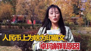 人名币上为啥会印藏文？藏族姑娘解释原因，教大家学习藏语【白玛卓玛】 [upl. by Aneev]