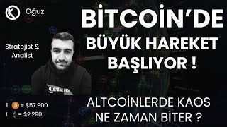 Bitcoinde Büyük Hareket Başlıyor   Altcoinlerde Kaos Ne Zaman Biter   Son Durum [upl. by Philander]