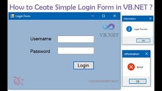 How to Create Simple Login Form in VBNET Without Connecting to Database [upl. by Adiari]